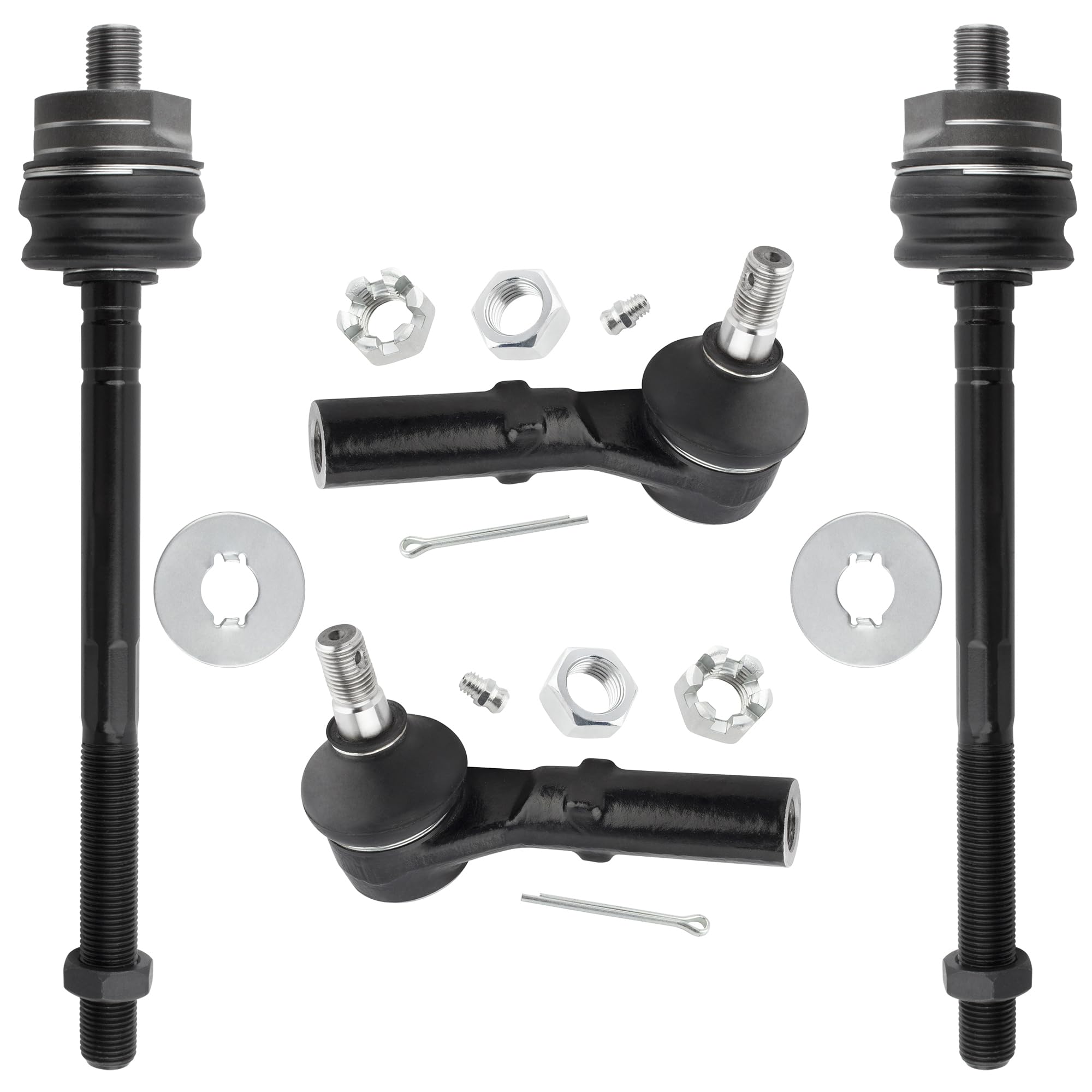 Amazon.com: BOXI (Set of 4) 2x Front Inner Tie Rod End Links + 2x